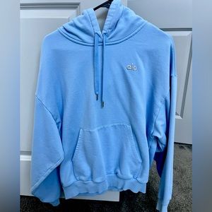 Alo accolade hoodie, medium, light blue